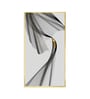Black & Gold Stratum Glass Finish Vertical Wall Art