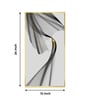 Black & Gold Stratum Glass Finish Vertical Wall Art
