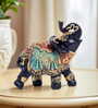 Black & Gold-Toned Elephant Figurine Showpiece