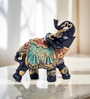 Black & Gold-Toned Elephant Figurine Showpiece