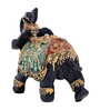 Black & Gold-Toned Elephant Figurine Showpiece