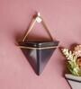 Black & Gold Triangular Ceramic Pot With Holder Large