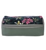 Black & Green Floral Printed Make Up Pouch