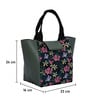 Black & Green Floral Printed Recatangle Insulated Lunch Bag