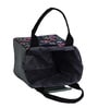 Black & Green Floral Printed Recatangle Insulated Lunch Bag
