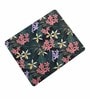 Black & Green Floral Printed Rectangle Mousepad