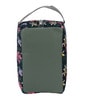 Black & Green Floral Printed Toiletry Pouch