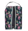 Black & Green Floral Printed Toiletry Pouch