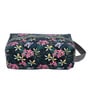 Black & Green Floral Printed Toiletry Pouch
