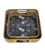 Black & Grey Blocks Meeena Tray Set of 2