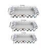 Black & Grey MDF Wood Mother Of Pearl (Set of 3) Serving Tray