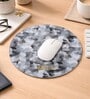 Black & Grey Shade Leather Round Mousepad