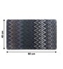 Black & Grey Velmora Rubber 16x24 Inches Anti Skid Door Mat