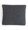 Black & Natural 100% Cotton Tiny Check 16X16 Inches Knitted Cushion Cover