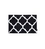 Black Traditional Polyester 80x50 Inches AntiSkid Bath Mat