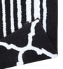 Black Traditional Polyester 80x50 Inches AntiSkid Bath Mat