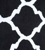 Black Traditional Polyester 80x50 Inches AntiSkid Bath Mat