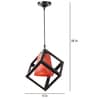 Luis Black & Red Metal Hanging Light