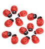 Black & Red Plastic Shiny Beetle Set Of 14 Garden Figurine