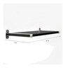 Solid Wood Fixed Bracket Wall Shelf with Bright Nickel Brackets in Black & Silver Colour