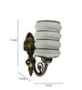 Black & White B22 holder Metal & Glass Uplight Wall Scone