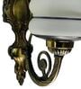 Black & White B22 holder Metal & Glass Uplight Wall Scone