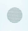 Black & White Cotton Fabric Coated Mdf Round Coaster Set Of 4