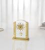 Gold & White Glass Table Clock