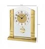 Gold & White Glass Table Clock