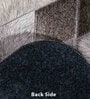 Black & White Hair On Leather Checkered Hand Woven 4X6ft   Carpet