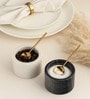 Black & White Marble Salt & Pepper Bowl Set