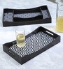 Wooden Rectangle Serving Trays Set of 3