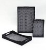 Wooden Rectangle Serving Trays Set of 3