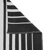 Black & White Polypropylene Striped 3 x 5 Feet Dhurrie