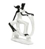 Black & White Polyresin Couple On Scooter Showpiece