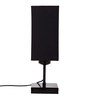 Black  Cotton  Shade Traditional Table Lamp With Black  Base
