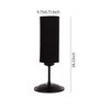 Black  Cotton  Shade Traditional Table Lamp With Black  Base