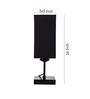 Black  Cotton  Shade Traditional Table Lamp With Black  Base