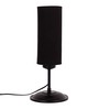 Black  Cotton  Shade Traditional Table Lamp With Black  Base