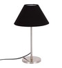 Black  Cotton  Shade Traditional Table Lamp With Steel  Base