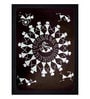 Ethnic Dhokra And Warli Art Textured Paper Framed Art Print