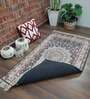 Black Faux Silk Vintage 4 x 6 Feet Hand Woven Carpet -Avioni Collection