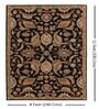Black  Floral Wool 8 ft x 10 ft Hand tufted Carpet