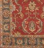 Red Floral Wool 8 ft x 10 ft Hand tufted Carpet