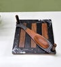 Black  Handpainted  Wood  4 Pcs Tissue Holder with Toothpick organiser & Wooden Screw