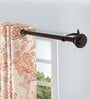 Black Iron Solid (120 Inches) Curtain Rod with Accessories (Pack of 2)