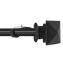 Black Iron Solid (144 Inches) Curtain Rod with Accessories (Pack of 2)