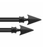 Black Iron Solid (66 Inches) Curtain Rod with Accessories (Pack of 2)
