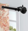 Black Iron Solid (66 Inches) Curtain Rod with Accessories (Pack of 2)
