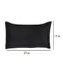 Black Solid 210TC Jute 17 x 27 Inches Pillow Covers (Set of 2)